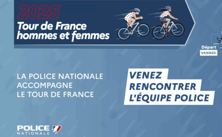La police nationale en tournée sur les routes du Tour de France 2025 !